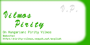 vilmos pirity business card